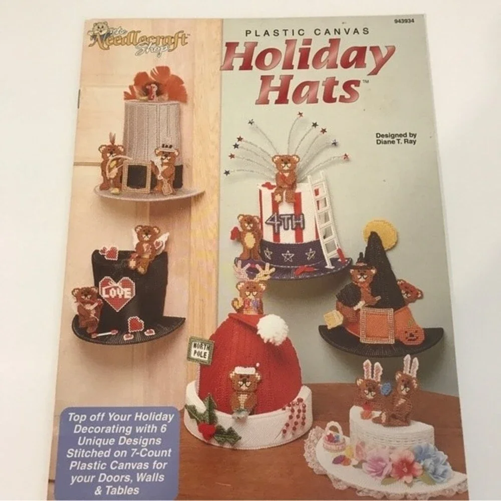 Vintage Plastic Canvas Instruction Booklets Set of 2